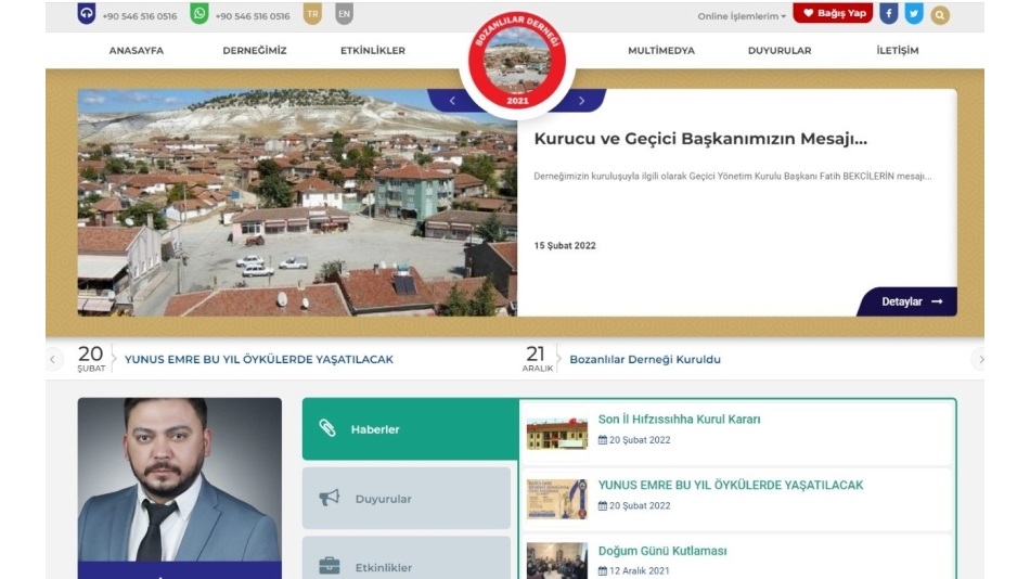Derneğimizin Web Sitesi Açılmıştır